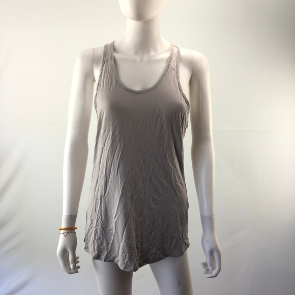 Tank Top Small Size Gray Pleated Back Sleeveless - Picture 1 of 8